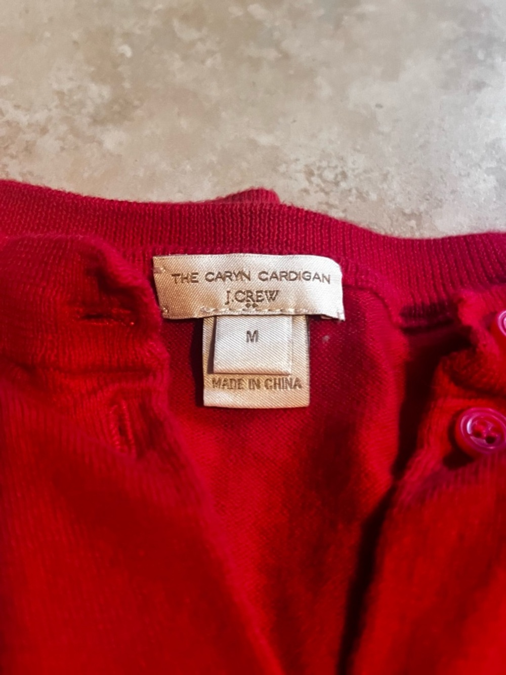 J.Crew The Caryn Cardigan Red | Size Medium | Classic Button Front Sweater